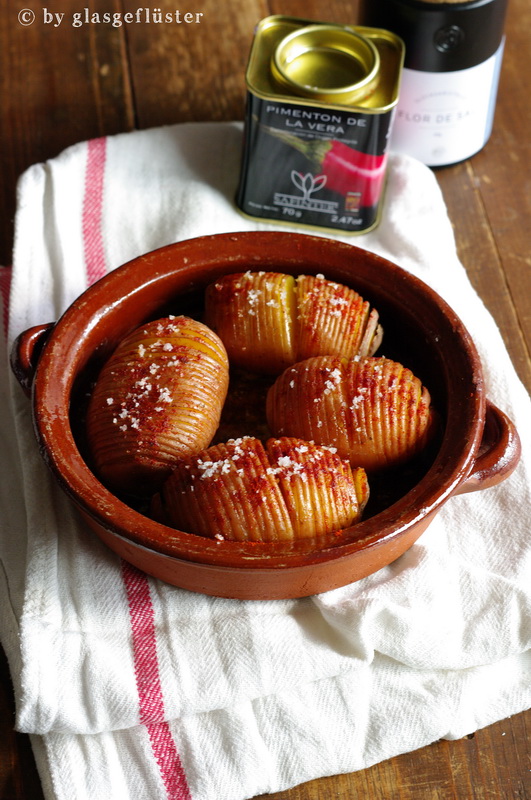 wie knusprig die Faecherkartoffeln aussehen nach dem Backen!