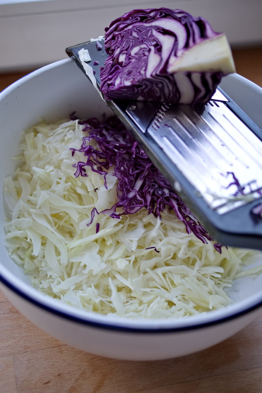 Kraut screddern für lila Kraut